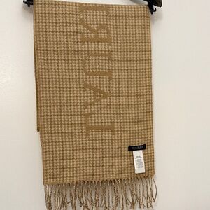 Ralph Lauren Beige Houndstooth Scarf
